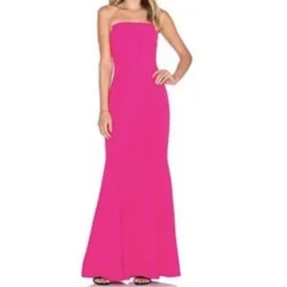 💕JILL STUART ~ Peony Pink Harlow Strapless Gown ~ Size 4 - Picture 4 of 5